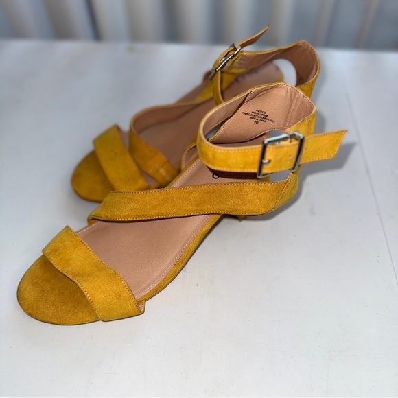 Torrid Mustard Suede Women's Sandals - Picture 2 of 4
